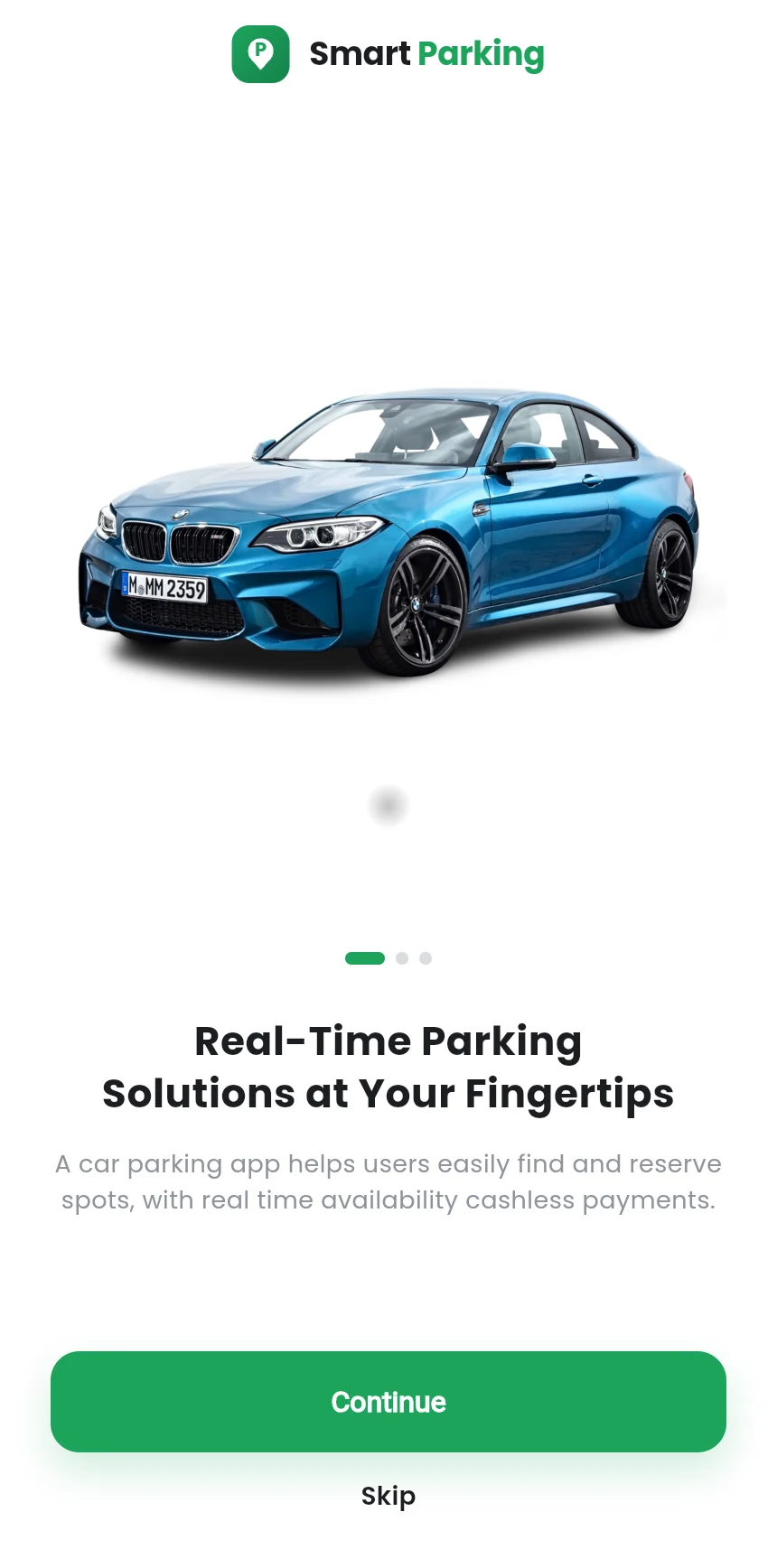 Smart Parking screen 1